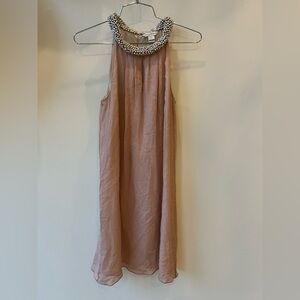 Diane Von Furstenberg Silk w/ Beaded collar dress